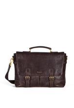 Load image into Gallery viewer, Leather Briefcase Bag James Dark Brown