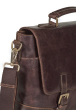 Load image into Gallery viewer, Leather Briefcase Bag James Dark Brown