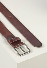 Load image into Gallery viewer, Leather Belt George Dark Brown - Howard London