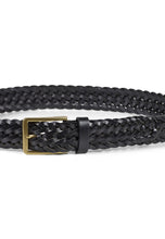 Load image into Gallery viewer, Braided Leather Belt Andrew Black