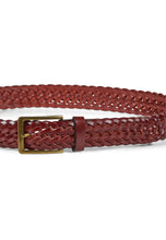 Load image into Gallery viewer, Braided Leather Belt Andrew Light Brown