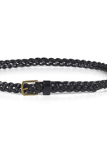 Load image into Gallery viewer, Braided Leather Belt William Black