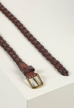 Load image into Gallery viewer, Braided Leather Belt William Brown - Howard London