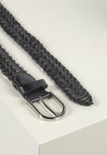Load image into Gallery viewer, Braided Leather Belt Ruben Black