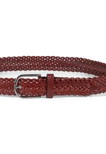 Load image into Gallery viewer, Braided Leather Belt Ruben Light Brown