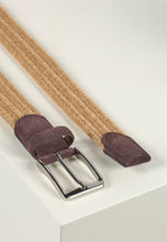 Load image into Gallery viewer, Braided Stretch Belt Beige