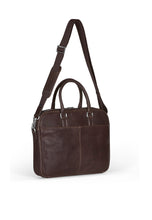 Load image into Gallery viewer, Laptop Bag Morris Dark Brown - Howard London