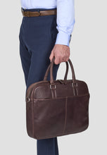 Load image into Gallery viewer, Laptop Bag Morris Dark Brown - Howard London