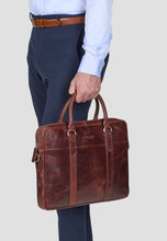 Load image into Gallery viewer, Laptop Bag Ashton Brown
