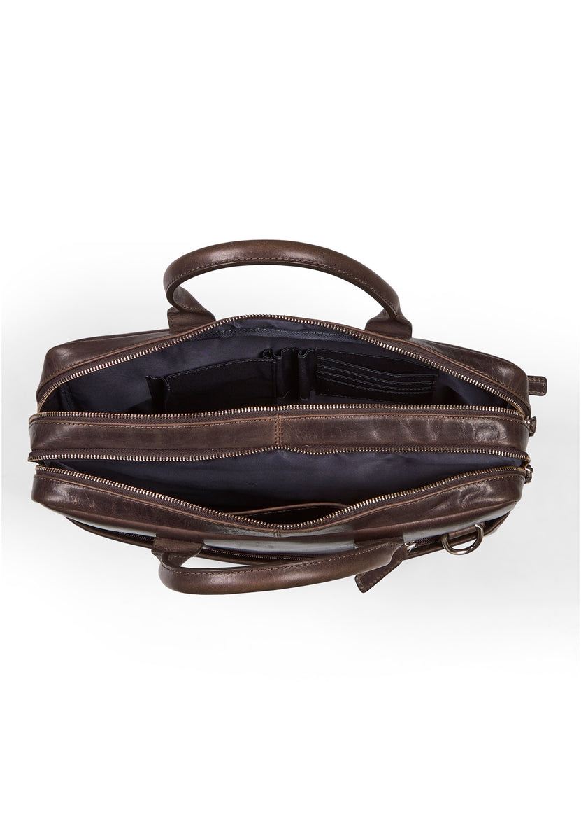 Laptop Bag Stanley Dark Brown – Howard London