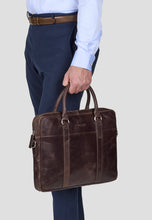 Load image into Gallery viewer, Laptop Bag Ashton Dark Brown
