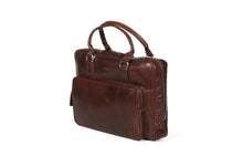 Load image into Gallery viewer, Laptop Bag Leopold Dark Brown - Howard London