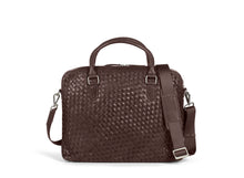 Load image into Gallery viewer, Braided Laptop Bag John Dark Brown