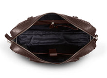 Load image into Gallery viewer, Braided Laptop Bag John Dark Brown