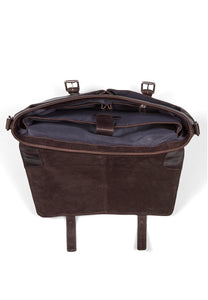 Leather Briefcase Bag James Dark Brown