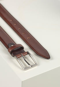 Leather Belt Charles Dark Brown - Howard London