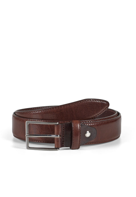 Leather Belt Charles Dark Brown - Howard London