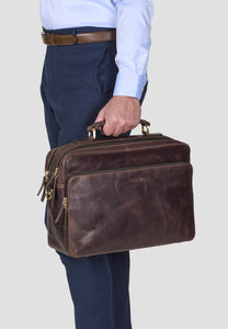 Briefcase Bag Damien Dark Brown
