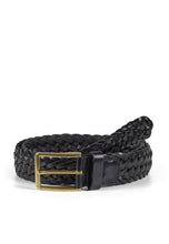 Load image into Gallery viewer, Braided Leather Belt Andrew Black