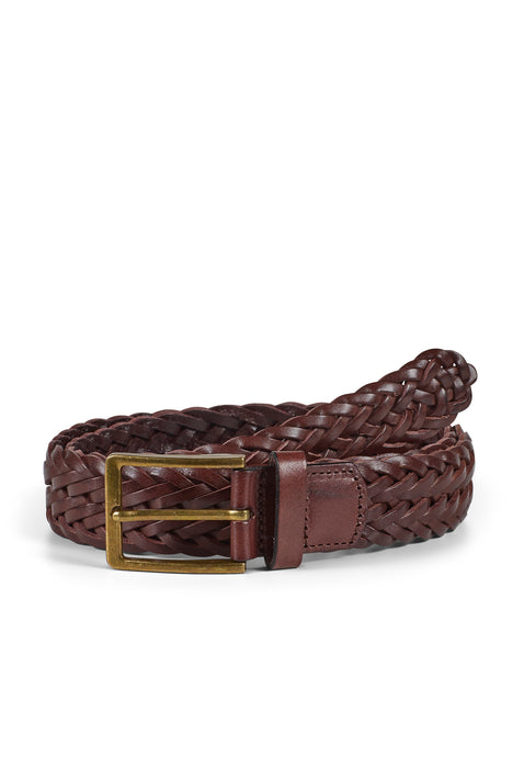 Braided Leather Belt Andrew Brown - Howard London