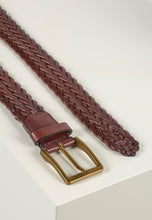 Load image into Gallery viewer, Braided Leather Belt Andrew Brown - Howard London