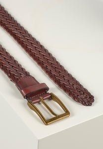 Braided Leather Belt Andrew Brown - Howard London