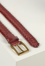 Load image into Gallery viewer, Braided Leather Belt Andrew Light Brown