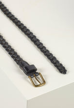Load image into Gallery viewer, Braided Leather Belt William Black