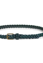 Load image into Gallery viewer, Braided Leather Belt William Green