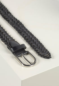Braided Leather Belt Ruben Black