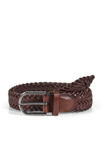 Load image into Gallery viewer, Braided Leather Belt Ruben Brown