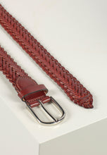 Load image into Gallery viewer, Braided Leather Belt Ruben Light Brown