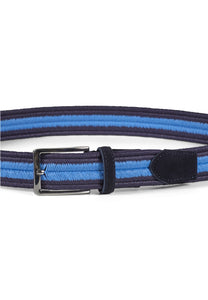 Braided Stretch Belt Blue / Light Blue