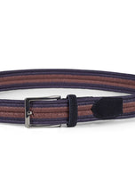 Load image into Gallery viewer, Braided Stretch Belt Blue / Brown