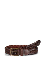 Load image into Gallery viewer, Braided Leather Belt Adwin Brown