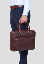 Load image into Gallery viewer, Laptop Bag Leopold Brown