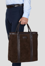Load image into Gallery viewer, Brian Suede Tote Bag Chocolate