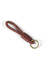 Load image into Gallery viewer, Braided Keyring Brown