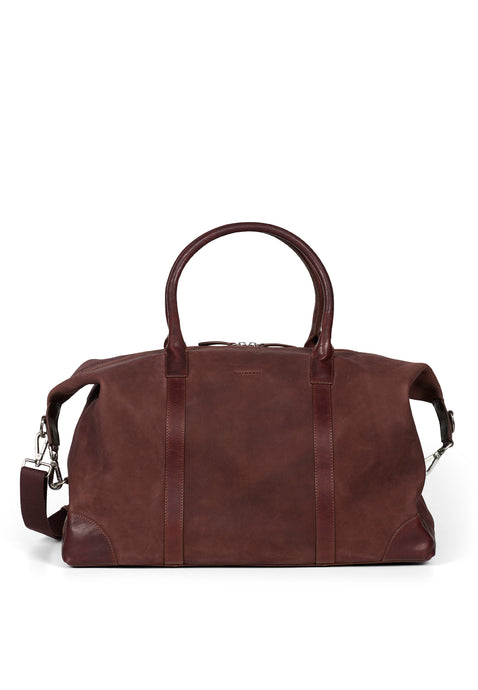 Weekend Bag Nubuck Leather Taylor Brown
