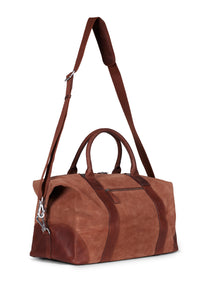 Weekend Bag Steven Suede Cognac Brown
