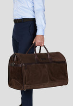 Load image into Gallery viewer, Garment Travel Bag Suede Dark Brown