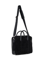 Load image into Gallery viewer, Laptop Bag Wilfred Suede Black