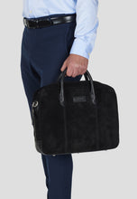 Load image into Gallery viewer, Laptop Bag Wilfred Suede Black