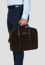 Load image into Gallery viewer, Laptop Bag Wilfred Suede Chocolate