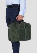 Load image into Gallery viewer, Laptop Bag Wilfred Suede Green