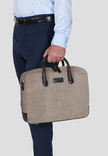 Load image into Gallery viewer, Laptop Bag Wilfred Suede Grey
