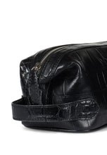 Load image into Gallery viewer, Leather Crocco Washbag Rupert Black