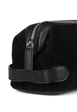 Load image into Gallery viewer, Washbag Suede Leather Steven Black