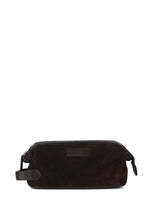 Load image into Gallery viewer, Washbag Suede Leather Steven Chocolate