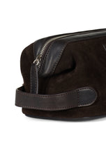 Load image into Gallery viewer, Washbag Suede Leather Steven Chocolate